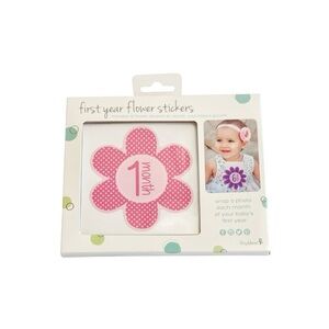 (NWT) Tiny Ideas Pink Flower Stickers for Baby's First Year